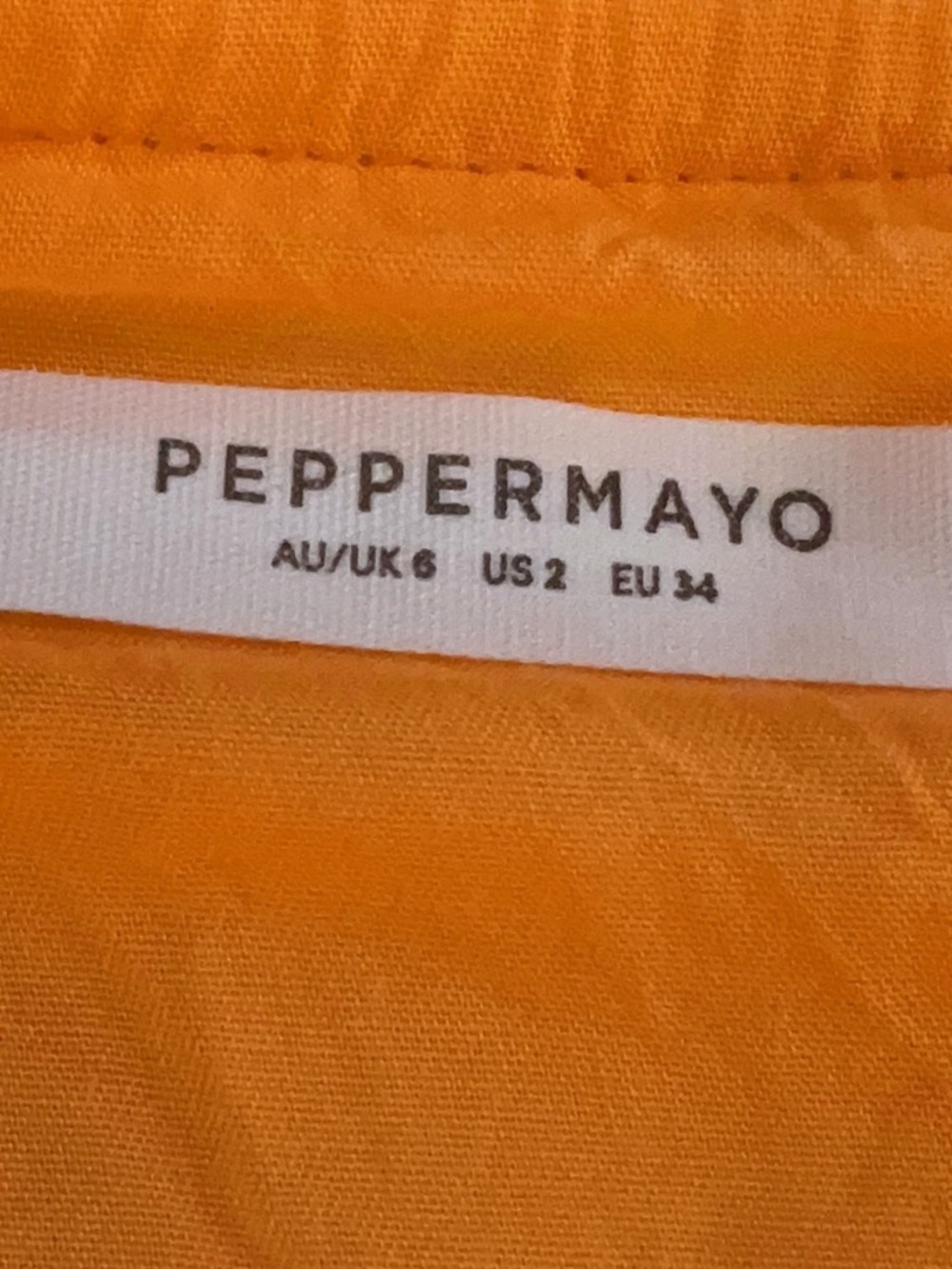 Peppermayo Orange Gingham Dress - Size 2 - Picture 14 of 14